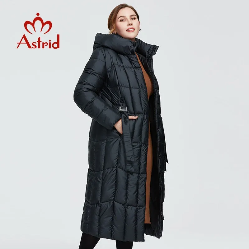 Winter Women's coat women long warm parka Plaid fashion thick Jacket hooded large sizes female Jacket