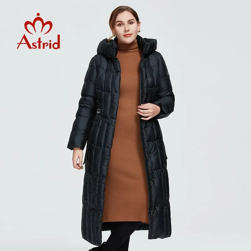 Winter Women's coat women long warm parka Plaid fashion thick Jacket hooded large sizes female Jacket