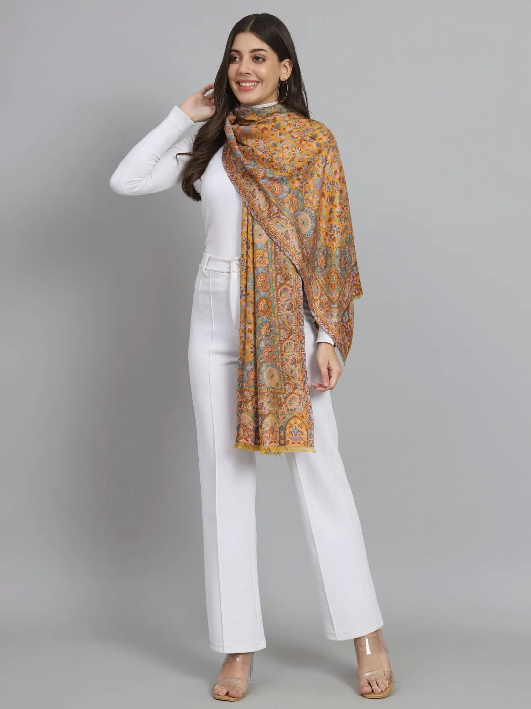 Yellow Kani Shawl Online