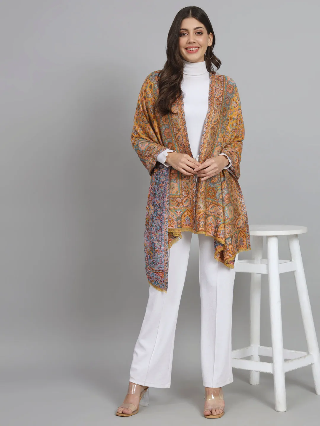 Yellow Kani Shawl Online