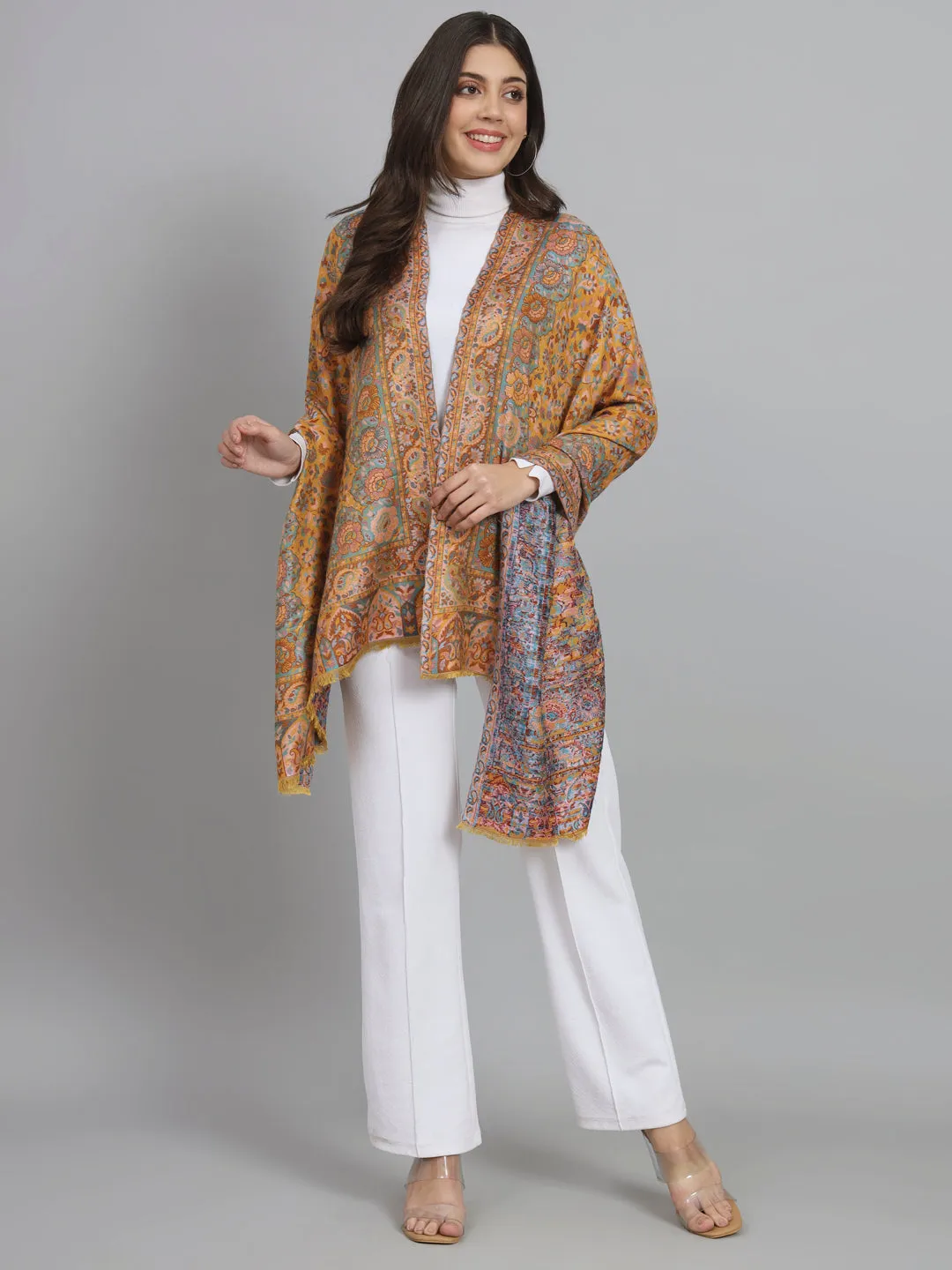 Yellow Kani Shawl Online